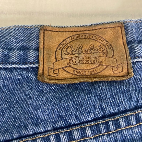 Women’s Cabelas Straight Leg Fleece Lined Insulated Jeans Blue Size 16 Regular - Picture 12 of 12